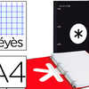 CLASSEUR LIDERPAPEL ANTARTIK 4 ANNEAUX 25MM A4 CARTON REMBORDA FEUILLETS MOBILES SAYES COLORIS NOIR CLASSEUR LIDERPAPEL ANTARTIK 4 ANNEAUX 25MM A4 CARTON REMBORDA FEUILLETS MOBILES SAYES COLORIS NOIR
