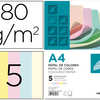 PAPIER COULEUR LIDERPAPEL MULT IFONCTION A4 80G/M2 5 COLORIS ASSORTIS JAUNE BLEU CREME ROSE VERT 500 FEUILLES PAPIER COULEUR LIDERPAPEL MULT IFONCTION A4 80G/M2 5 COLORIS ASSORTIS JAUNE BLEU CREME ROSE VERT 500 FEUILLES