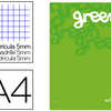 BLOC COURS LIDERPAPEL FEUILLES ENCOLLÉES A4 210X297MM QUADRILLAGE 5MM PAPIER 100G/M2 4 TROUS 100F COLORIS VERT BLOC COURS LIDERPAPEL FEUILLES ENCOLLÉES A4 210X297MM QUADRILLAGE 5MM PAPIER 100G/M2 4 TROUS 100F COLORIS VERT
