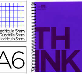 cahier-spirale-liderpapel-s-rie-think-a6-10-5x14-8cm-280-pages-80g-5x5mm-3-trous-coil-lock-bandes-4-couleurs-violet