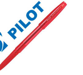 stylo-bille-pilot-super-grip-g-cap-pointe-large-coloris-rouge
