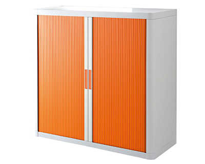 armoire-paperflow-easyoffice-2-tablettes-charge-75kg-structure-blanche-rideaux-104x110x41-5cm-coloris-blanc-orange