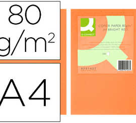 papier-couleur-q-connect-multi-fonction-a4-80g-m2-unicolore-orange-intense-ramette-500-feuilles