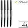STYLO-FEUTRE Q-CONNECT PERMANENT POINTE MOYENNE MULTI-SUPPORTS CD/DVD PLASTIQUE COULEUR NOIR POCHETTE 4 UNITÉS STYLO-FEUTRE Q-CONNECT PERMANENT POINTE MOYENNE MULTI-SUPPORTS CD/DVD PLASTIQUE COULEUR NOIR POCHETTE 4 UNITÉS