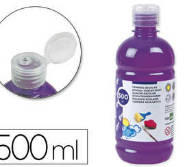 gouache-scolaire-liderpapel-liquide-lavable-fermeture-s-curit-brillante-coloris-violet-flacon-500ml