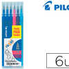 RECHARGE ROLLER PILOT FRIXION POINTE MOYENNE ASSORTIMENT 3 BLEU 1 ROSE 1 VIOLET 1 TURQUOISE SET DE 6 UNITÉS