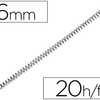 SPIRALE Q-CONNECT MÉTALLIQUE RELIEUR PAS 5:1 20F CALIBRE 1MM DIAMÈTRE 6MM COLORIS NOIR BOÎTE 200 UNITÉS SPIRALE Q-CONNECT MÉTALLIQUE RELIEUR PAS 5:1 20F CALIBRE 1MM DIAMÈTRE 6MM COLORIS NOIR BOÎTE 200 UNITÉS