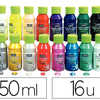 GOUACHE PÉBÉO PRIMA MAGIC TRAN SPARENTE COLORIS ASSORTIS LOT 16 FLACONS 150ML