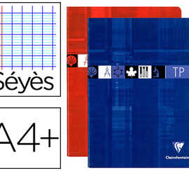 cahier-piqua-clairefontaine-tr-avaux-pratiques-papier-valin-velouta-a4-24x32cm-64-pages-32-sayes-32-unies-90g