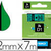RUBAN TITREUSE DYMO D1 12MMX7M COLORIS IMPRESSION NOIR/VERT RUBAN TITREUSE DYMO D1 12MMX7M COLORIS IMPRESSION NOIR/VERT