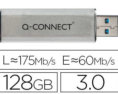 cl-usb-q-connect-3-0-128gb-lecture-50mb-s-criture-10-15mb-s-r-tractable-interface-superspeed-3-0