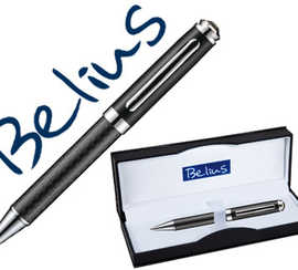 stylo-bille-belius-cosenza-cap-uchon-laqua-clip-datails-chromas-corps-noir-formes-entrelacaes-encre-bleue-pointe-1mm