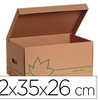 CAISSE CARTON NATURE LINE 520X350X260MM INDEXATION 3 FACES COUVERCLE RECYCLÉ RECYCLABLE EMPILABLE