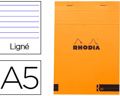 bloc-agraf-rhodia-orange-r16-a5-14-8x21cm-couverture-pellicul-e-70f-90g-lign-microperfor-coloris-orange