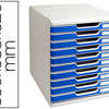 MODULE CLASSEMENT EXACOMPTA 10 TIROIRS A4 350X288X320MM PORTE-ATIQUETTE COLORIS GRIS LUMIERE/BLEU MODULE CLASSEMENT EXACOMPTA 10 TIROIRS A4 350X288X320MM PORTE-ATIQUETTE COLORIS GRIS LUMIERE/BLEU
