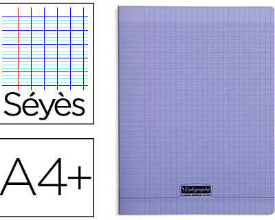 cahier-piqua-clairefontaine-co-uverture-polypropylene-transparente-a4-24x32cm-96-pages-90g-sayes-coloris-violet