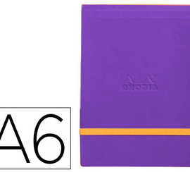 pochette-rhodiarama-webpocket-a6-9x14cm-couverture-simili-cuir-saphir-int-rieur-imprim-fermeture-lastique-orange