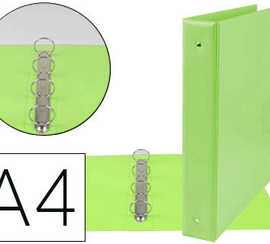 classeur-liderpapel-4-anneaux-ronds-40mm-a4-carton-remborda-pvc-coloris-vert-pistache