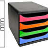 MODULE CLASSEMENT EXACOMPTA BI G BOX 4 TIROIRS OUVERTS MONOBLOC ULTRA RIGIDE 347X278X267MM COLORIS NOIR/ARLEQUIN MODULE CLASSEMENT EXACOMPTA BI G BOX 4 TIROIRS OUVERTS MONOBLOC ULTRA RIGIDE 347X278X267MM COLORIS NOIR/ARLEQUIN