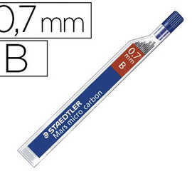 mine-staedtler-mars-0-7mm-b-micro-carbon-250-r-sistante-papier-carton-tui-12-unit-s