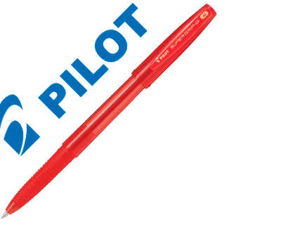 stylo-bille-pilot-super-grip-g-cap-pointe-moyenne-coloris-rouge