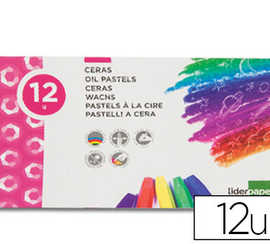 crayon-cire-liderpapel-75mm-di-ametre-12mm-papier-carton-tissu-coloris-brillants-bo-te-12-unitas