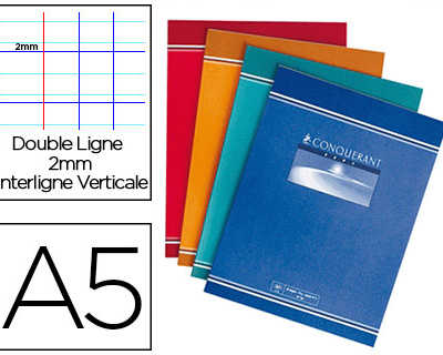 cahier-piqu-conqu-rant-criture-couverture-offset-a5-17x22cm-32-pages-70g-double-ligne-2mm-interligne-verticale