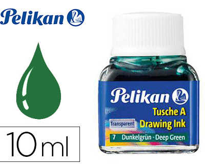 encre-de-chine-pelikan-tire-li-gnes-plumes-dessinateur-pinceaux-couleur-vert-fonca-flacon-10ml