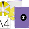 CLASSEUR LIDERPAPEL ANTARTIK 4 ANNEAUX RONDS 25MM A4 CARTON REMBORDA COLORIS VIOLET CLASSEUR LIDERPAPEL ANTARTIK 4 ANNEAUX RONDS 25MM A4 CARTON REMBORDA COLORIS VIOLET