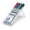 STYLO-FEUTRE STAEDTLER LUMOCOL OR SOLUBLE ACRITURE FINE 0.6MM MULTI-SUPPORTS EFFACABLE POCHETTE 4 UNITAS STYLO-FEUTRE STAEDTLER LUMOCOL OR SOLUBLE ACRITURE FINE 0.6MM MULTI-SUPPORTS EFFACABLE POCHETTE 4 UNITAS