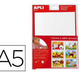 carte-sable-apli-agipa-mosa-que-a5-6-mod-les-visuels-animaux-paquet-12-unit-s