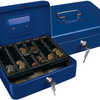 CAISSE MONNAIE Q-CONNECT STRUC TURE ACIER 0.8MM APAISSEUR PLATEAU AMOVIBLE ESPACE BILLETS 250X180X90MM COLORIS BLEU CAISSE MONNAIE Q-CONNECT STRUC TURE ACIER 0.8MM APAISSEUR PLATEAU AMOVIBLE ESPACE BILLETS 250X180X90MM COLORIS BLEU