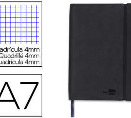 carnet-liderpapel-couverture-simili-cuir-encoll-e-a7-7-4x10-5cm-70g-240-pages-4x4mm-fermeture-lastique-coloris-noir