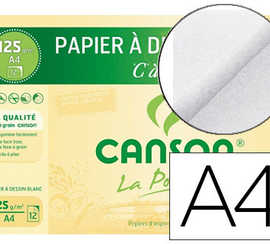 papier-dessin-canson-c-agrain-crayon-encre-gouache-feutre-125g-a4-pochette-12f