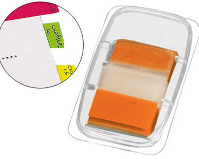 marque-pages-q-connect-standard-index-25x43mm-50f-coloris-orange