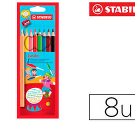 crayon-couleur-stabilo-jumbo-h-exagonal-mine-extra-large-5mm-atui-8-unitas-taille-crayon