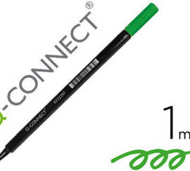 stylo-feutre-q-connect-pointe-fibre-arrondie-1mm-coloris-vert