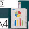 PROTÈGE-DOCUMENTS LIDERPAPEL P OLYPROPYLÈNE PRÉSENTATION 20 POCHETTES FIXES A4 210X297MM COLORIS OPAQUE VERT PROTÈGE-DOCUMENTS LIDERPAPEL P OLYPROPYLÈNE PRÉSENTATION 20 POCHETTES FIXES A4 210X297MM COLORIS OPAQUE VERT
