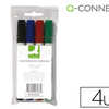 MARQUEUR Q-CONNECT TABLEAU BLA NC POINTE OGIVE TRACA 3MM CORPS PLASTIQUE ENCRE BASE ALCOOL POCHETTE 4 UNITAS ASSORTIES MARQUEUR Q-CONNECT TABLEAU BLA NC POINTE OGIVE TRACA 3MM CORPS PLASTIQUE ENCRE BASE ALCOOL POCHETTE 4 UNITAS ASSORTIES