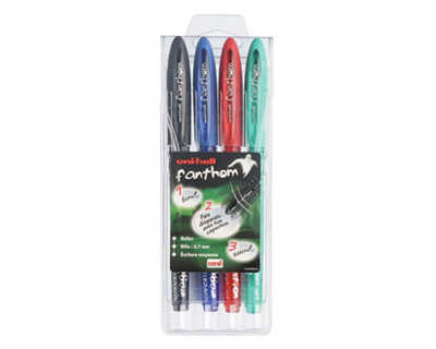 roller-uniball-fanthom-thermosensible-pointe-0-7mm-crire-gommer-r-crire-encre-gel-noir-bleu-rouge-vert-pochette-4u