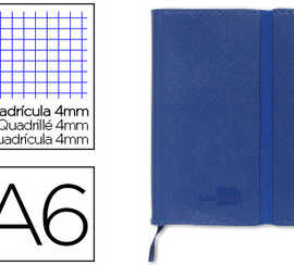 carnet-liderpapel-couverture-s-imili-cuir-encoll-e-a6-105x148mm-70g-m2-120f-4x4mm-fermeture-lastique-coloris-bleu