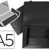 CHEMISE LIDERPAPEL POLYPROPYLÈNE DOS FLEXIBLE A5 148X210MM 4/10E 3 RABATS 100F ÉLASTIQUE NOIR OPAQUE CHEMISE LIDERPAPEL POLYPROPYLÈNE DOS FLEXIBLE A5 148X210MM 4/10E 3 RABATS 100F ÉLASTIQUE NOIR OPAQUE