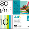 PAPIER COULEUR LIDERPAPEL MULT IFONCTION A4 80G/M2 10 COLORIS ASSORTIS PAQUET 100 FEUILLES PAPIER COULEUR LIDERPAPEL MULT IFONCTION A4 80G/M2 10 COLORIS ASSORTIS PAQUET 100 FEUILLES
