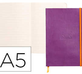 carnet-souple-clairefontaine-r-hodiarama-a5-ligna-160-pages-papier-ivoire-90g-fermeture-alastique-coloris-violet
