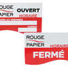 PANNEAU HORAIRE ROUGE PAPIER A4 350G PLASTIFIÉ BRILLANT PANNEAU HORAIRE ROUGE PAPIER A4 350G PLASTIFIÉ BRILLANT