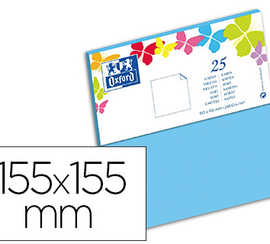 carte-oxford-v-lin-155x155mm-240g-coloris-bleu-lagon-tui-25-unit-s