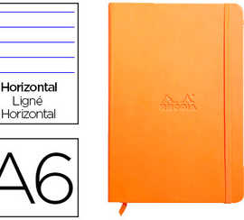 carnet-rhodia-webnotebook-a6-9-x14cm-couverture-simili-cuir-orange-192-pages-90g-ligna-alastique-marque-page-orange