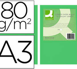 papier-couleur-q-connect-multi-fonction-a3-80g-m2-unicolore-vert-intense-ramette-500-feuilles
