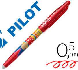 roller-pilot-frixion-ball-mika-dition-limit-e-champignon-criture-moyenne-0-5mm-encre-effa-able-grip-couleur-rouge