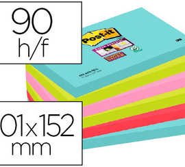 bloc-notes-post-it-super-stick-y-couleurs-miami-101x152mm-90f-repositionnables-adhasif-renforca-bleu-vert-rose-3-blocs